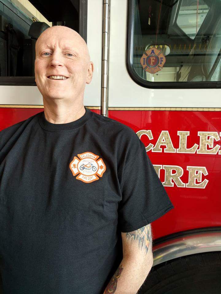 Caledonia firefighter Jeff Erickson